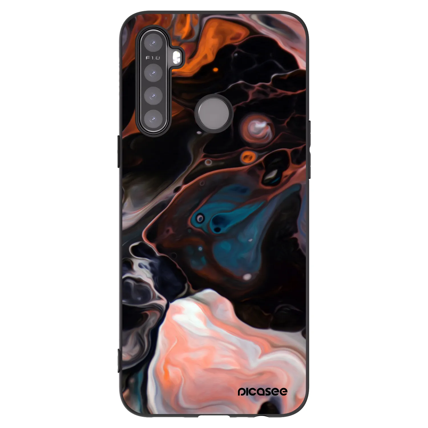 Picasee silikonski črni ovitek za Realme 5 - Cream