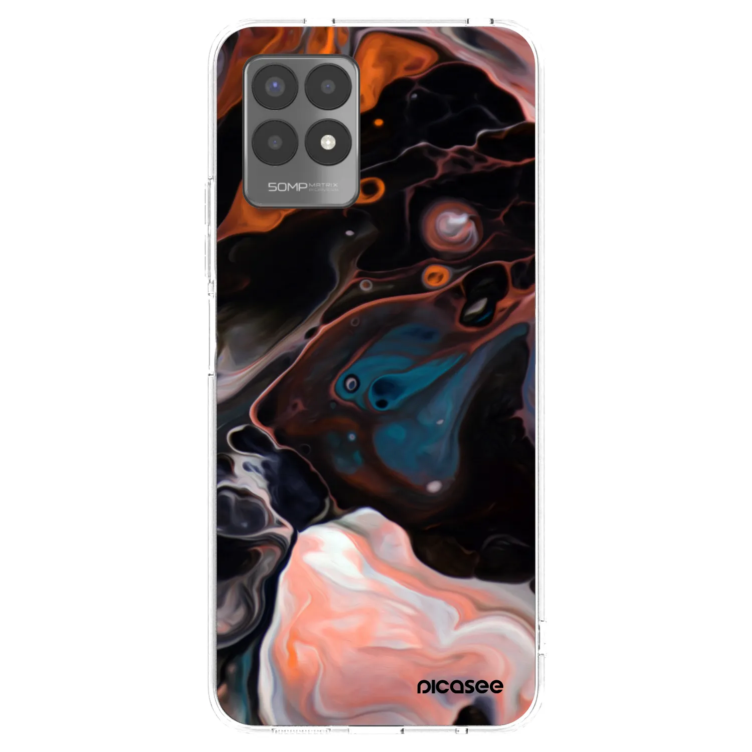 Picasee silikonski prozorni ovitek za Realme 8i - Cream