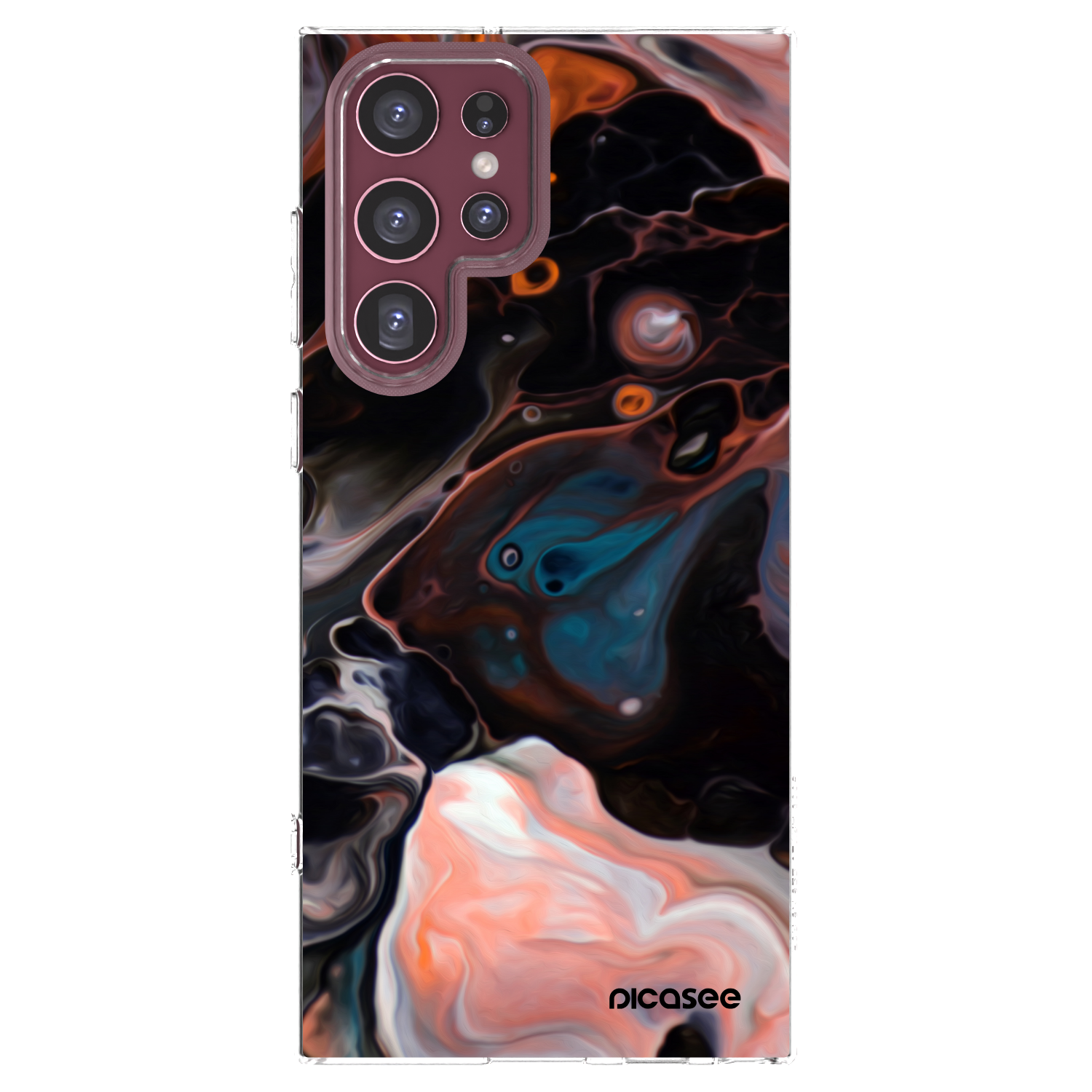 Picasee silikonski prozorni ovitek za Samsung Galaxy S22 Ultra 5G - Cream