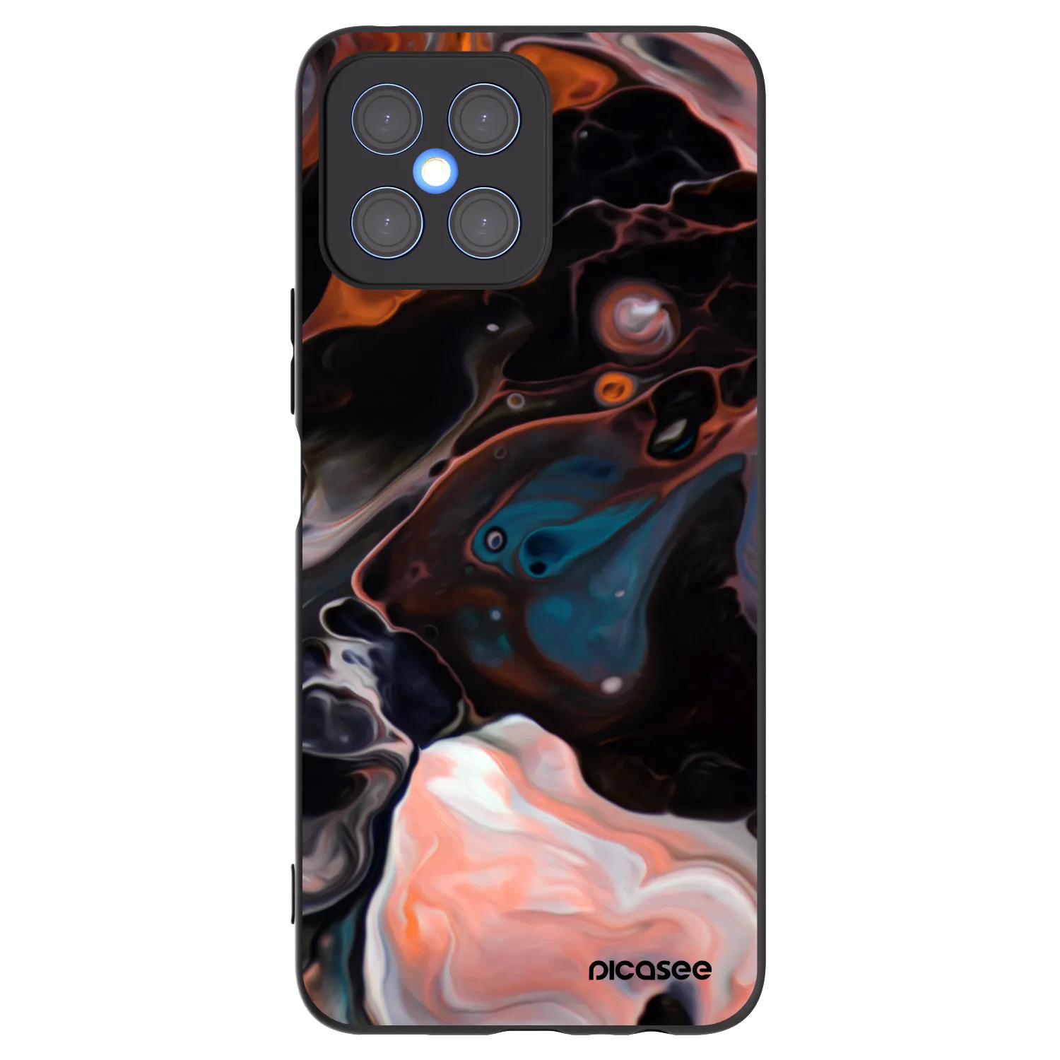 Picasee silikonski črni ovitek za Honor X8 4G - Cream