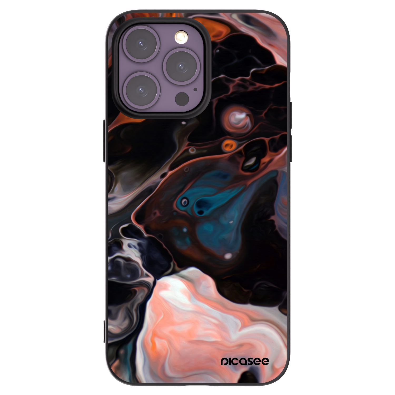 Picasee silikonski črni ovitek za Apple iPhone 14 Pro Max - Cream