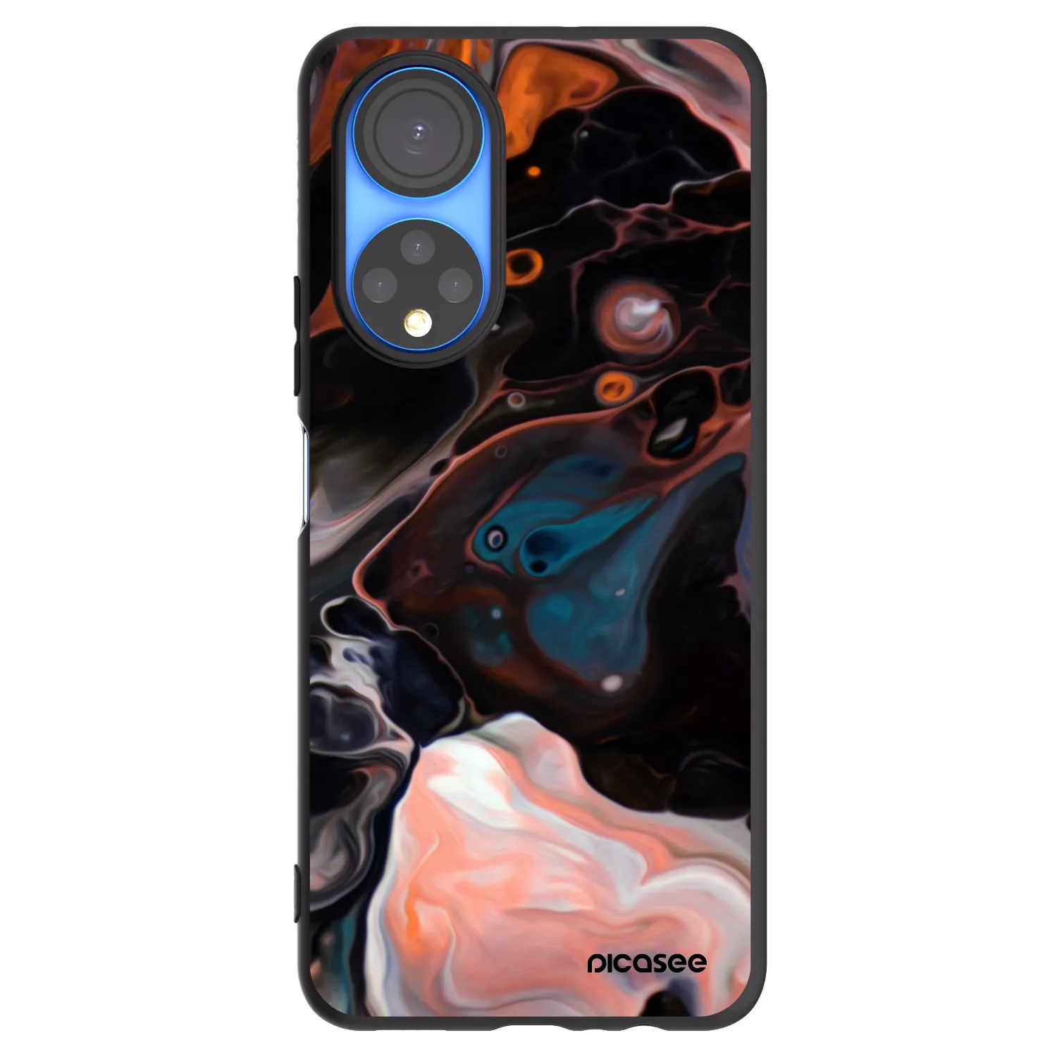 Picasee silikonski črni ovitek za Honor X7 - Cream
