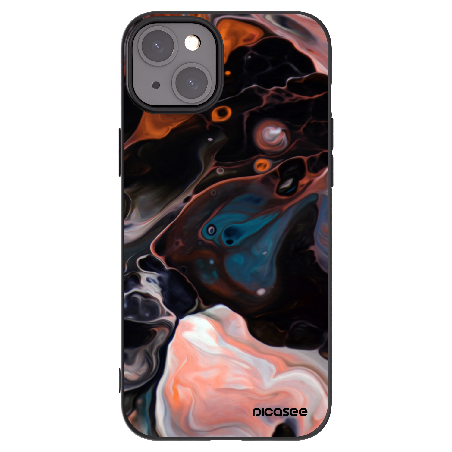 Picasee silikonski črni ovitek za Apple iPhone 15 Plus - Cream