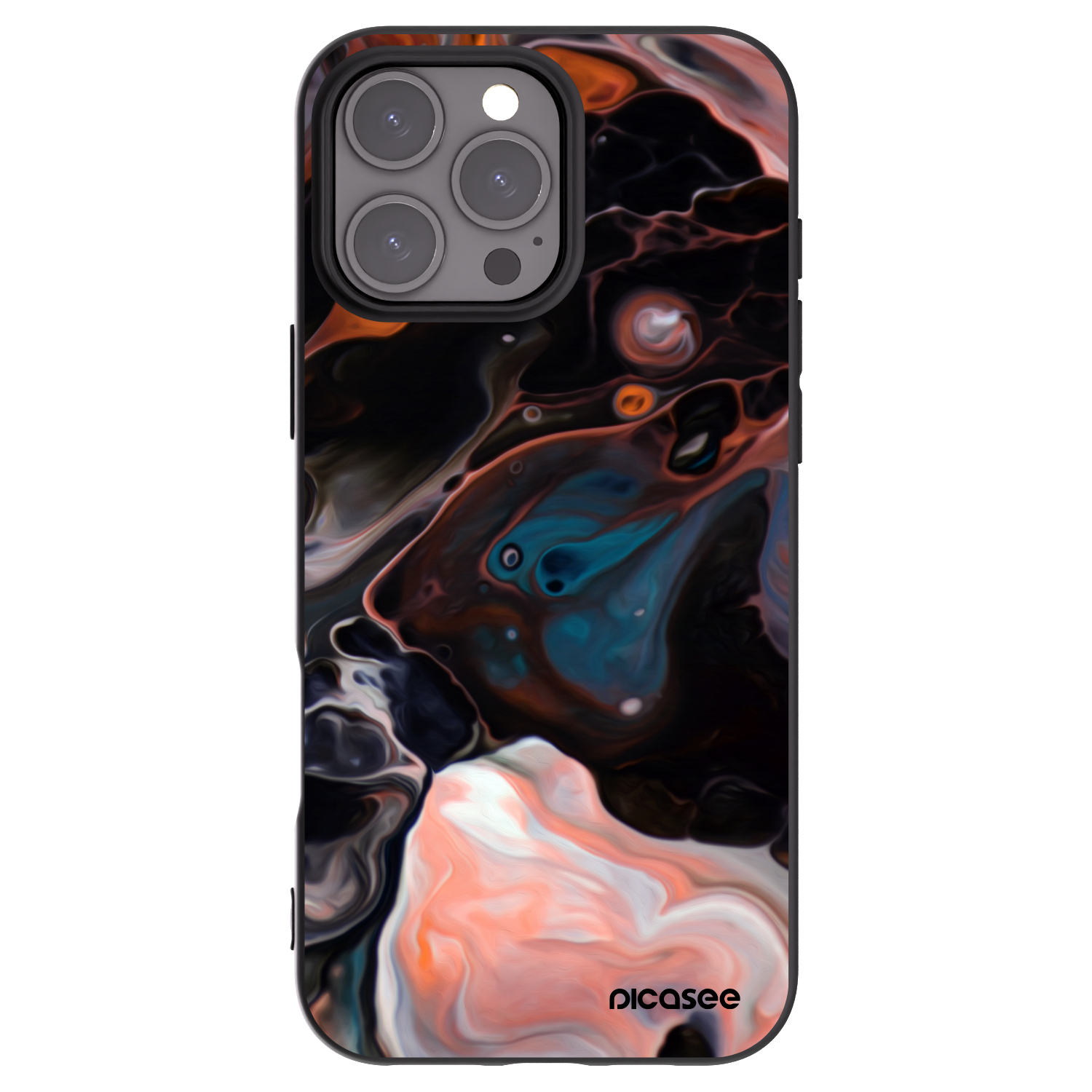 Picasee silikonski črni ovitek za Apple iPhone 16 Pro Max - Cream