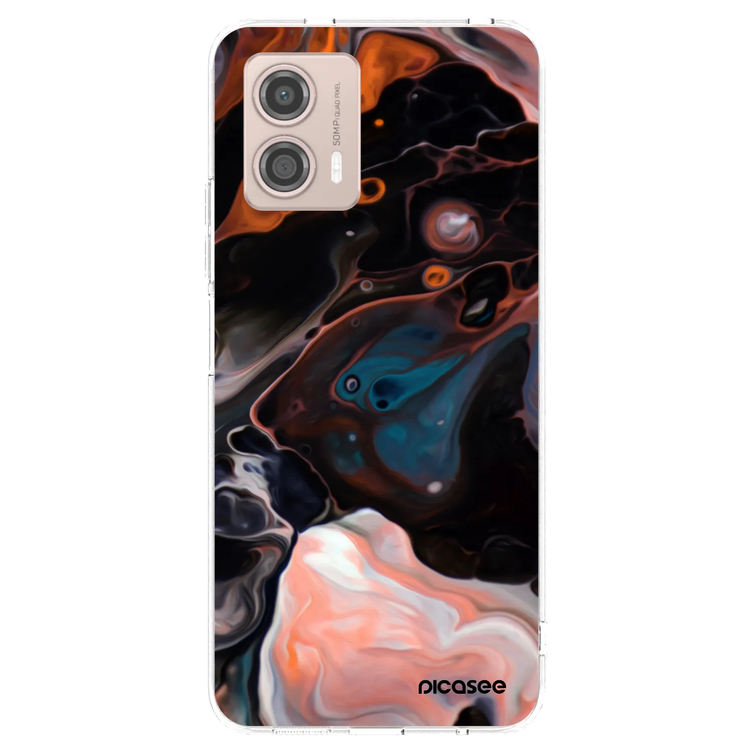 Picasee silikonski prozorni ovitek za Motorola Moto G53 5G - Cream