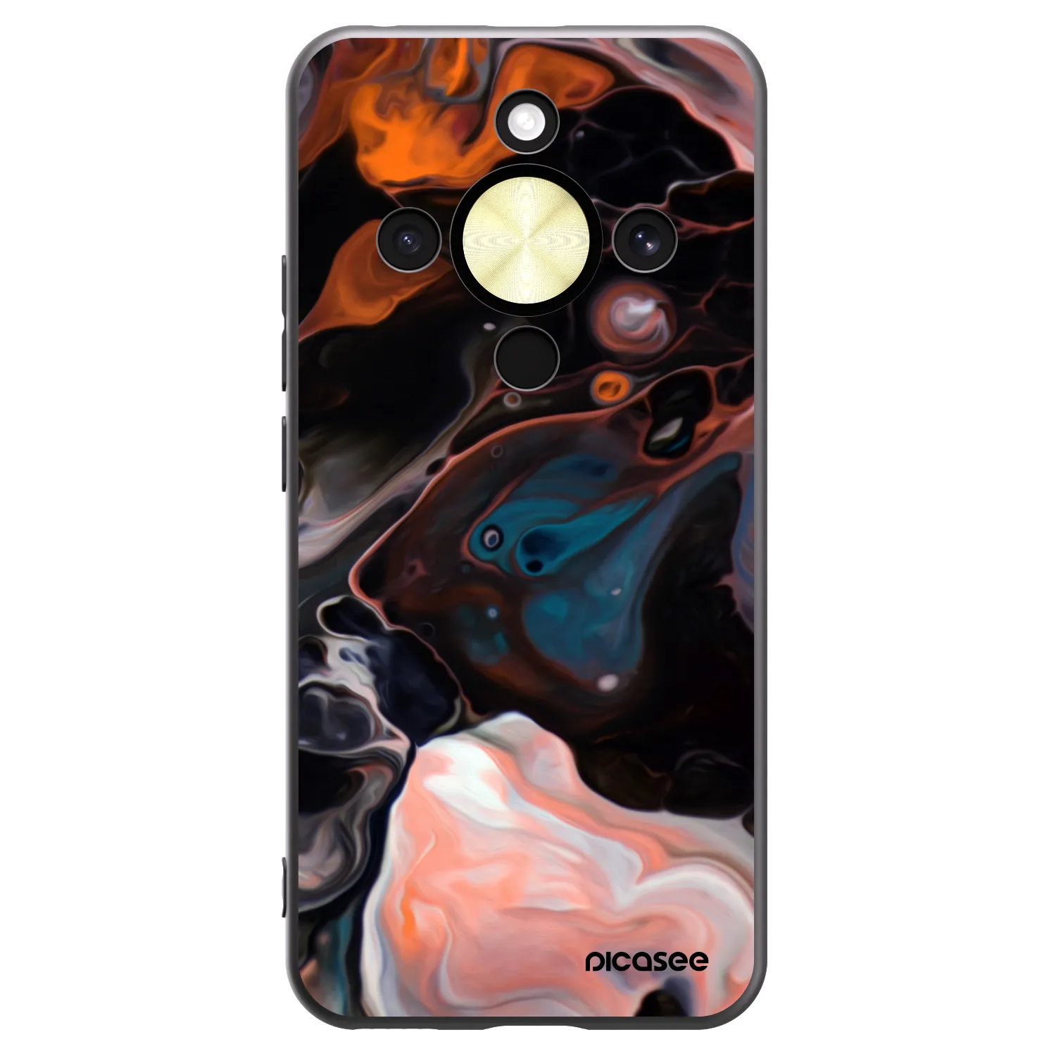 Picasee silikonski črni ovitek za Honor Magic8 Lite 5G - Cream