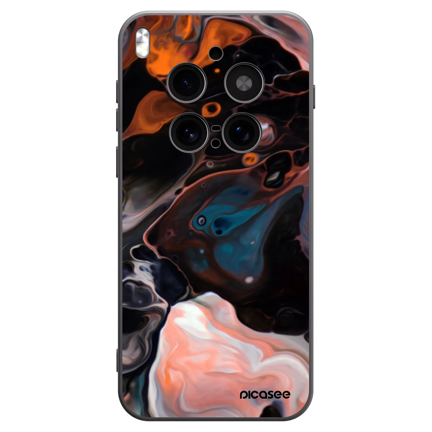 Picasee silikonski črni ovitek za Vivo X300 Pro - Cream
