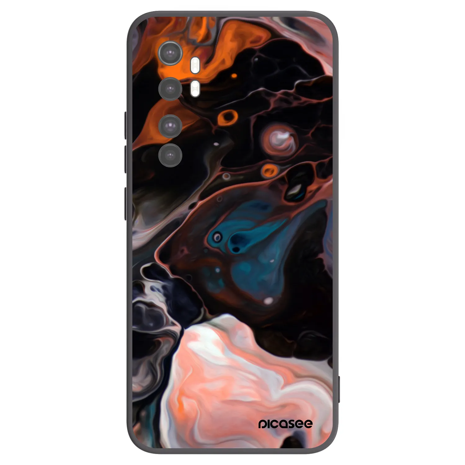 Picasee silikonski črni ovitek za Xiaomi Mi Note 10 Lite - Cream