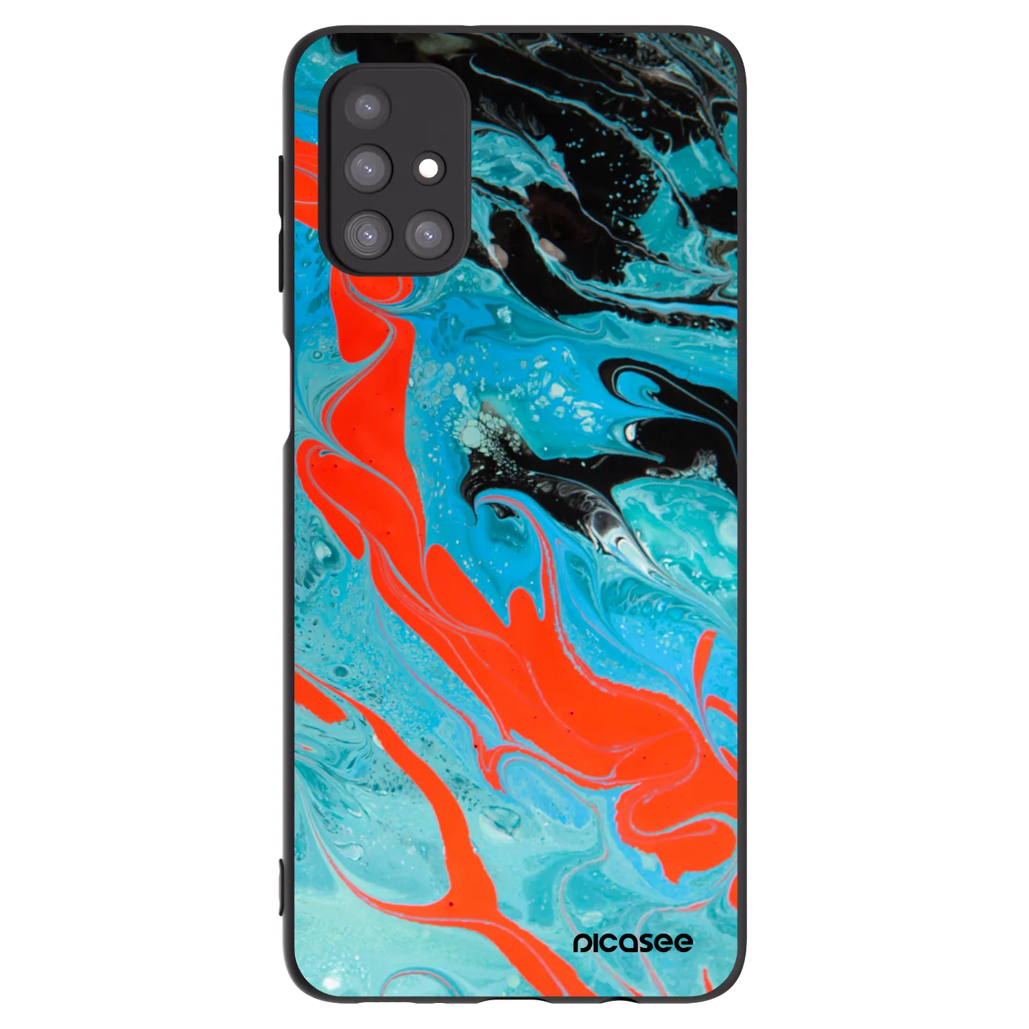 Picasee silikonski črni ovitek za Samsung Galaxy M31s - Blue Magma