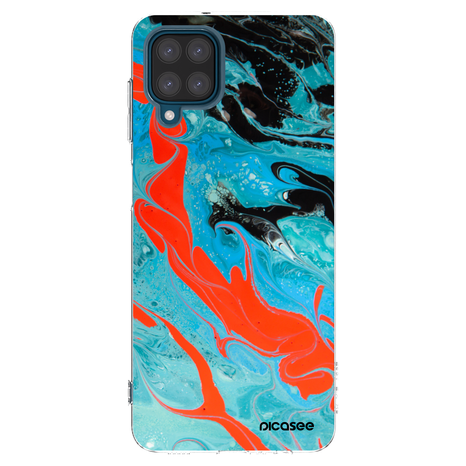 Picasee silikonski prozorni ovitek za Samsung Galaxy A12 A125F - Blue Magma