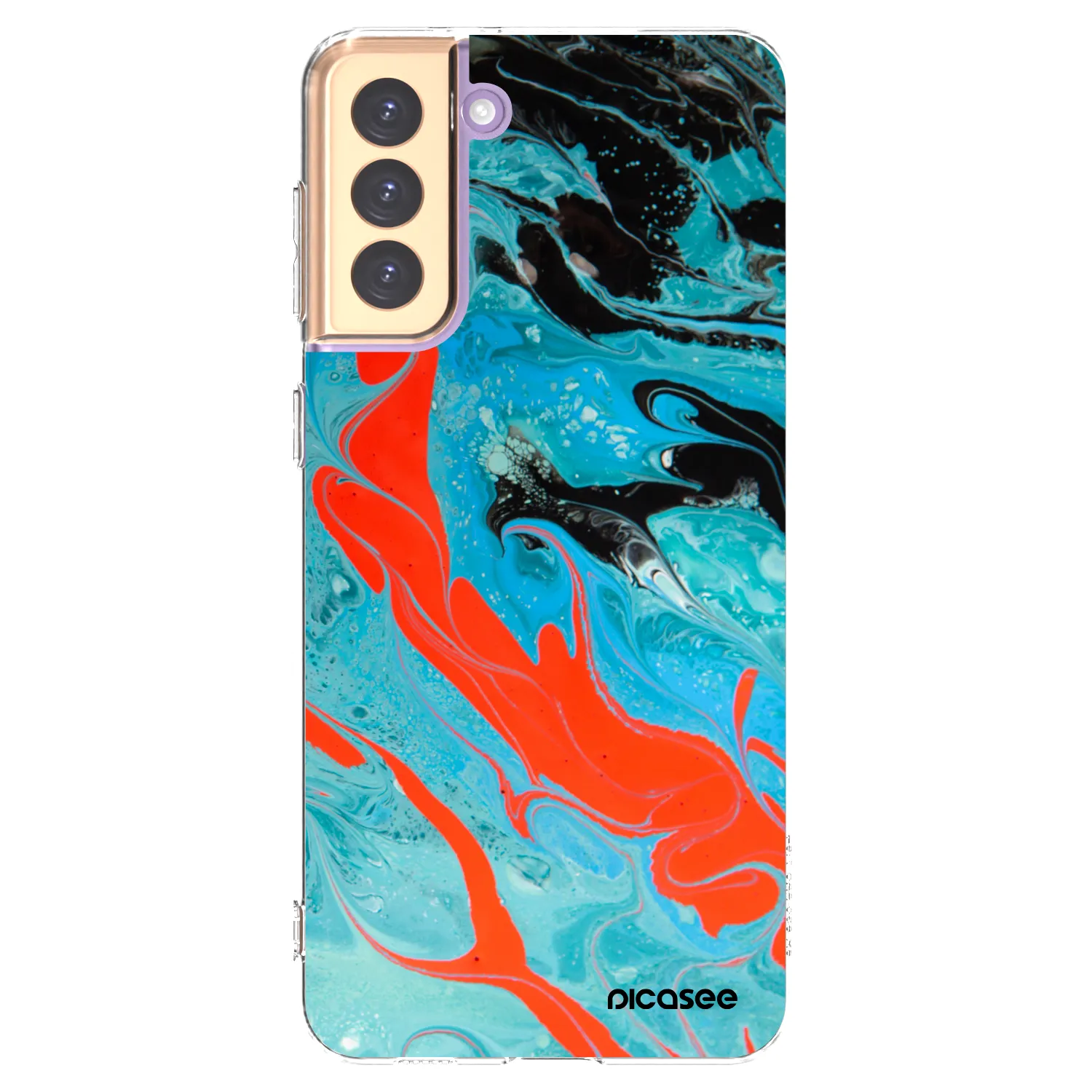 Picasee silikonski prozorni ovitek za Samsung Galaxy S21+ 5G G996F - Blue Magma