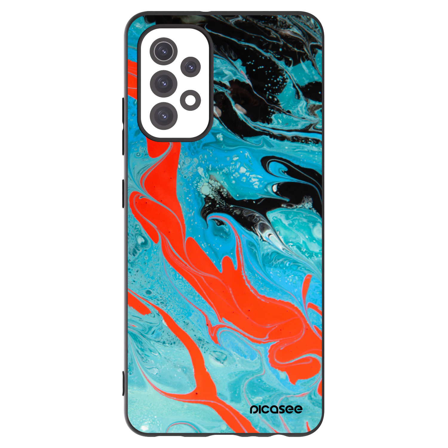 Picasee silikonski črni ovitek za Samsung Galaxy A32 5G A326B - Blue Magma