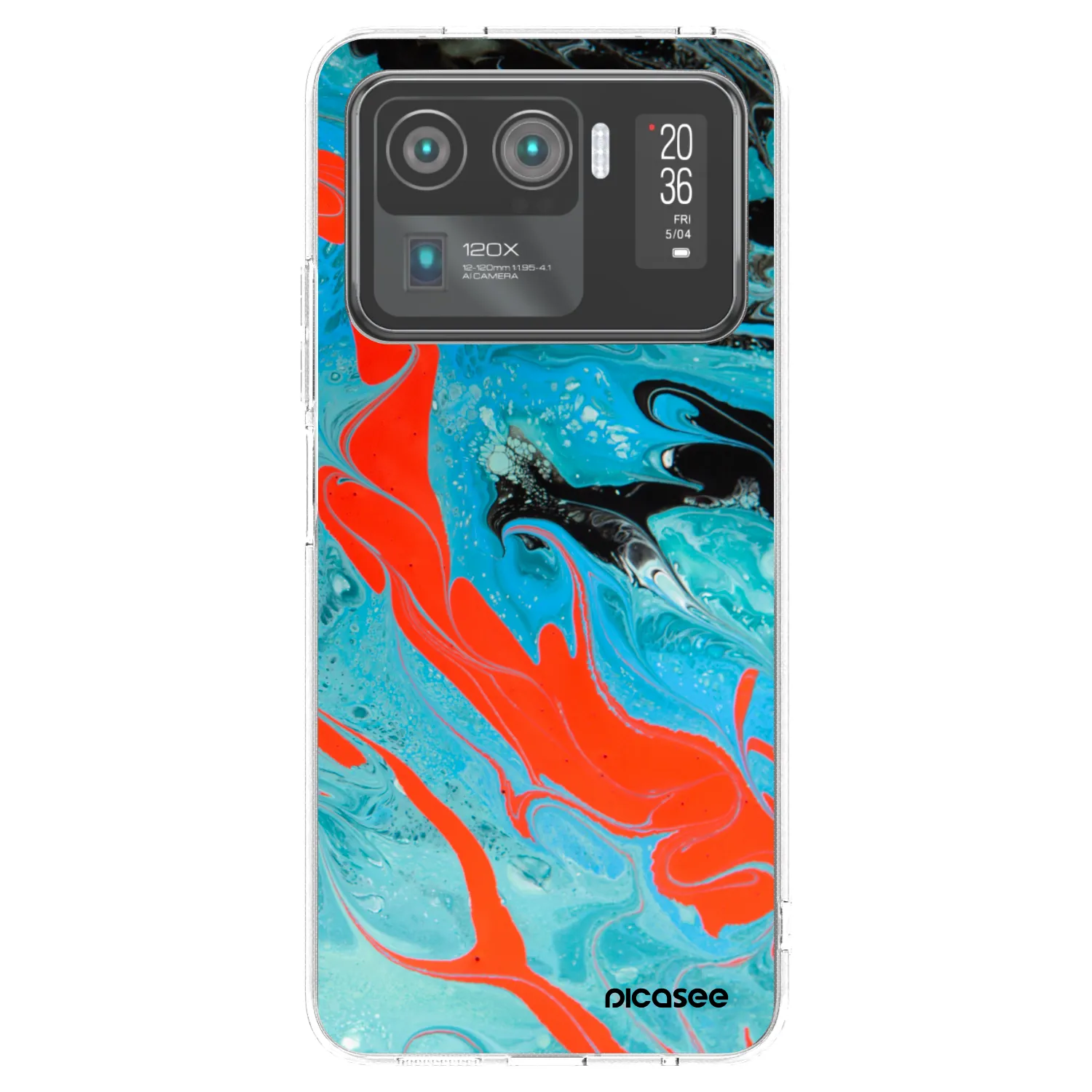 Picasee silikonski prozorni ovitek za Xiaomi Mi 11 Ultra - Blue Magma