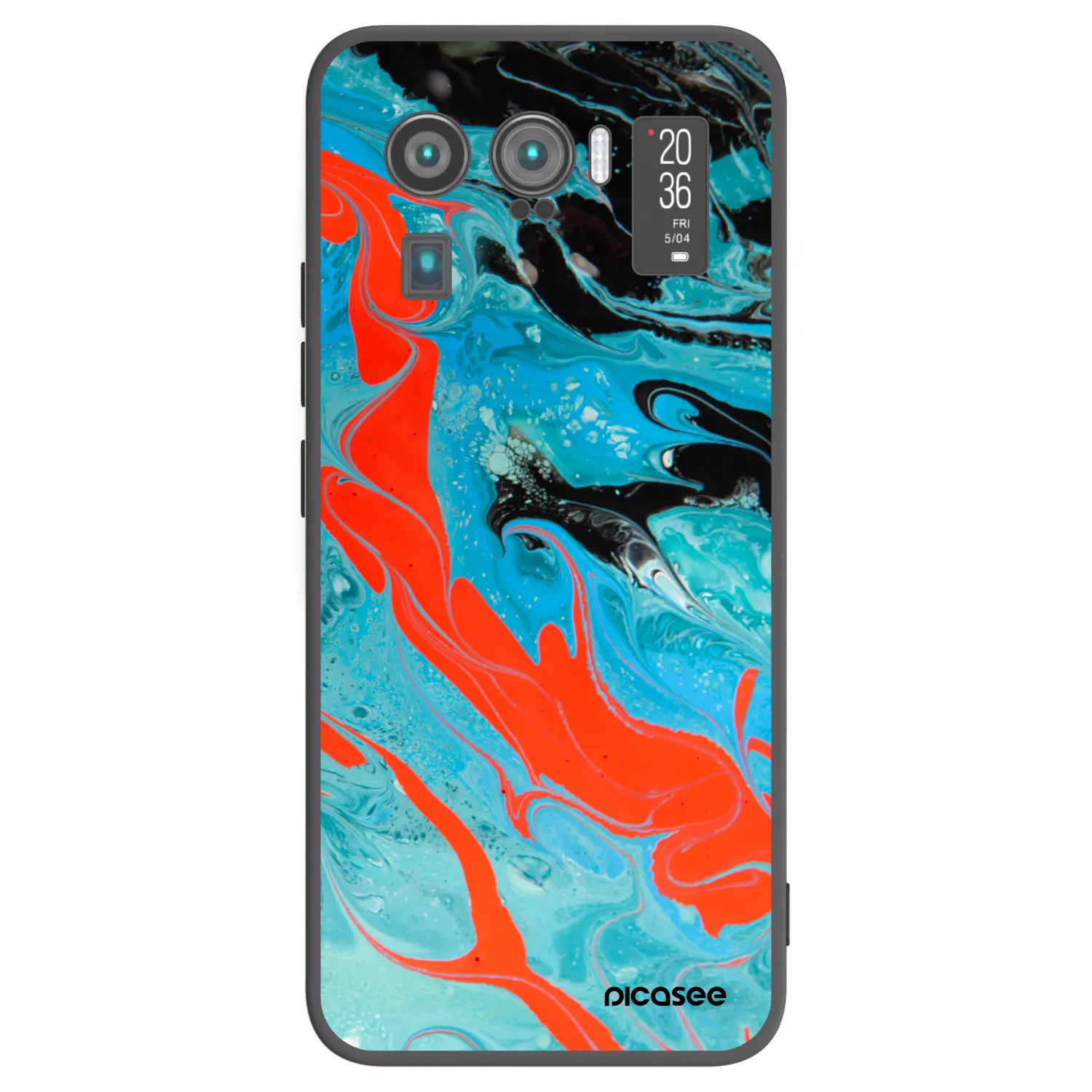 Picasee silikonski črni ovitek za Xiaomi Mi 11 Ultra - Blue Magma