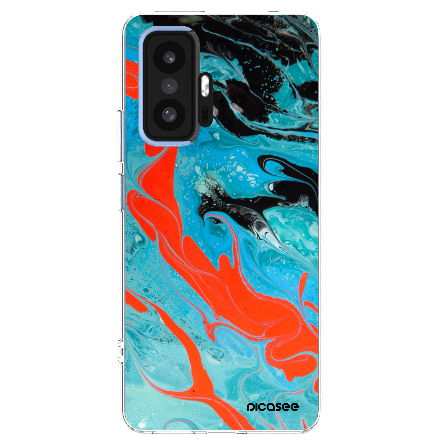 Picasee silikonski prozorni ovitek za Xiaomi 11T - Blue Magma