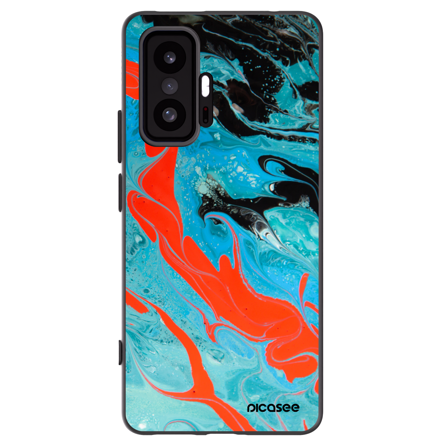 Picasee silikonski črni ovitek za Xiaomi 11T - Blue Magma