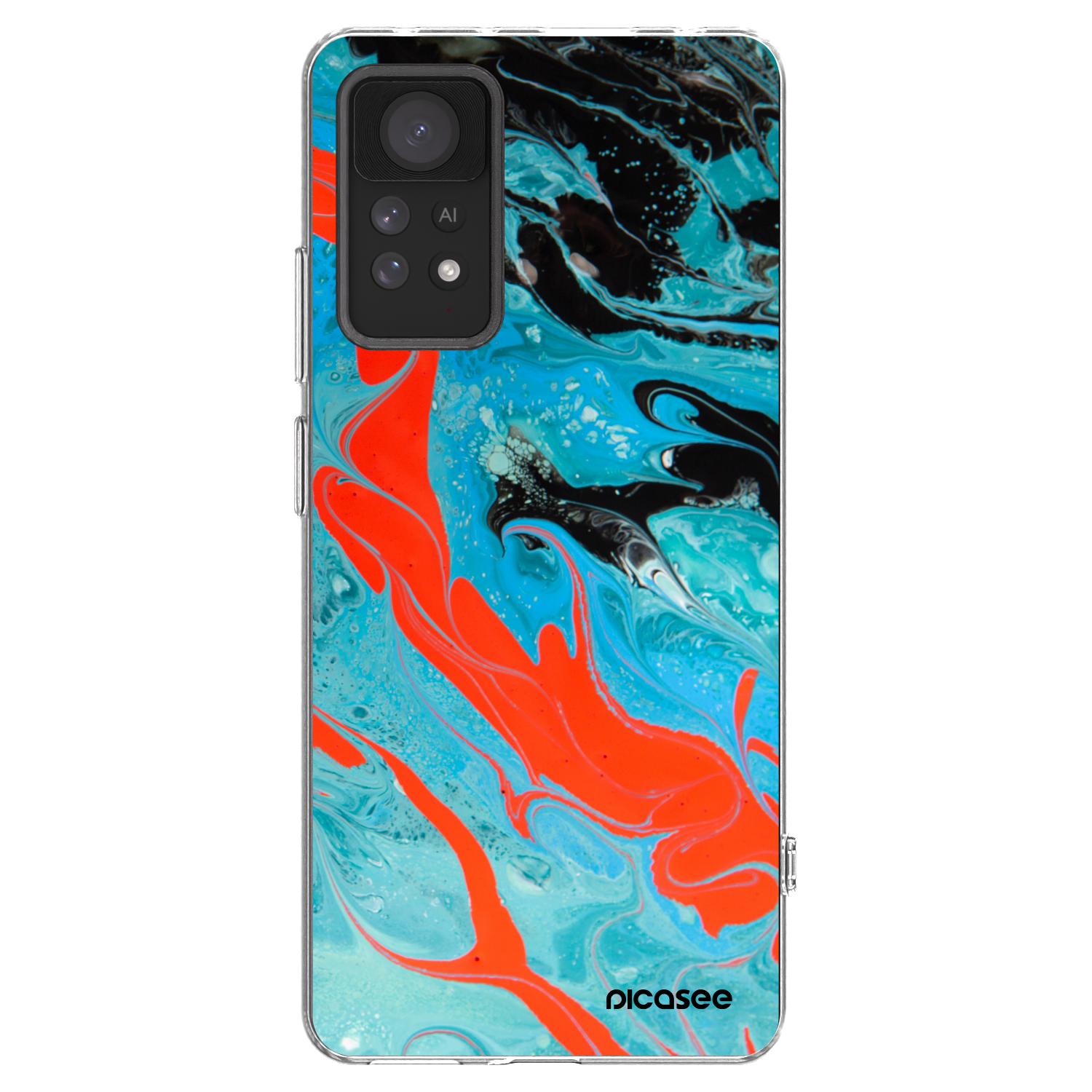 Picasee silikonski prozorni ovitek za Xiaomi Redmi Note 11 Pro - Blue Magma