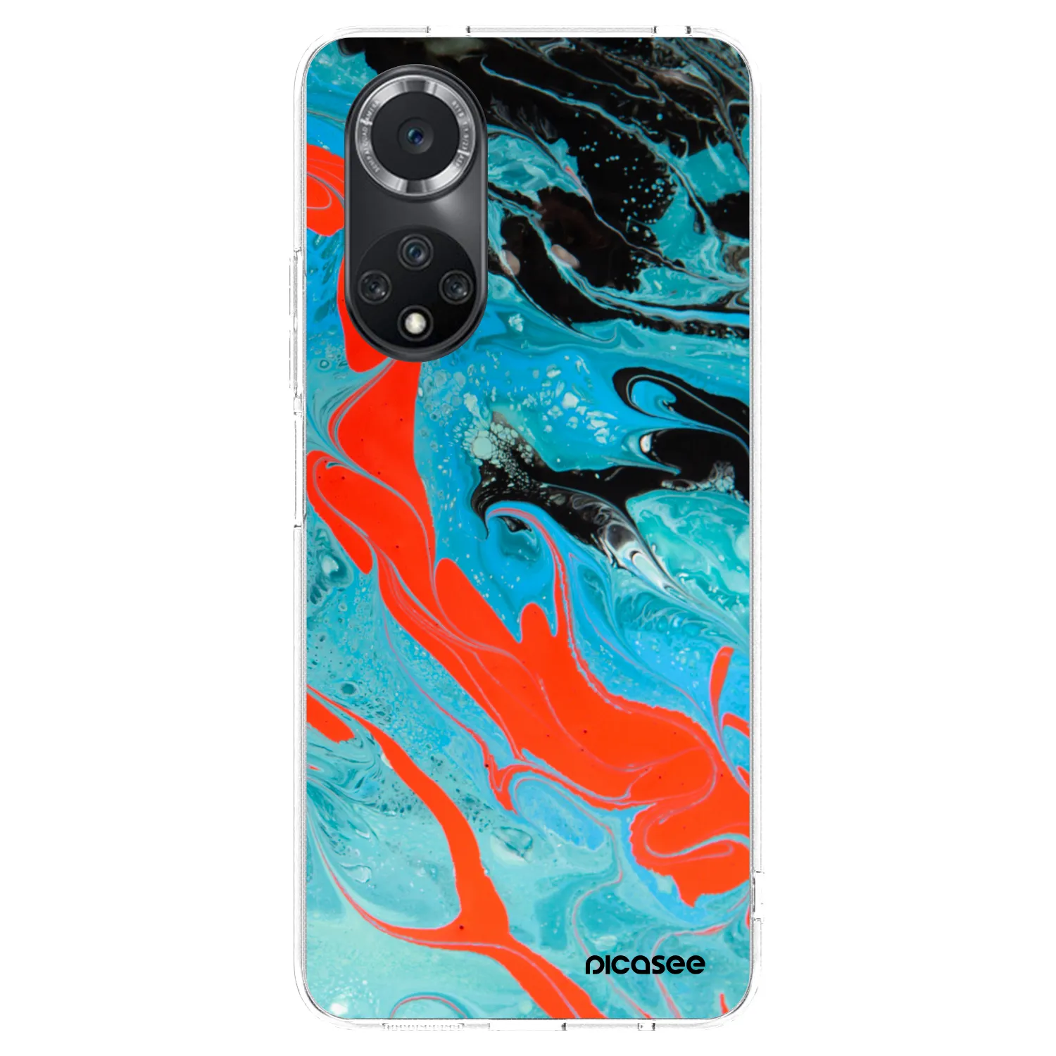 Picasee silikonski prozorni ovitek za Huawei Nova 9 SE - Blue Magma