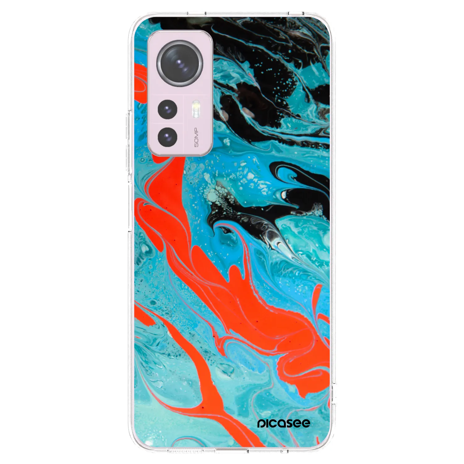 Picasee silikonski prozorni ovitek za Xiaomi 12 - Blue Magma