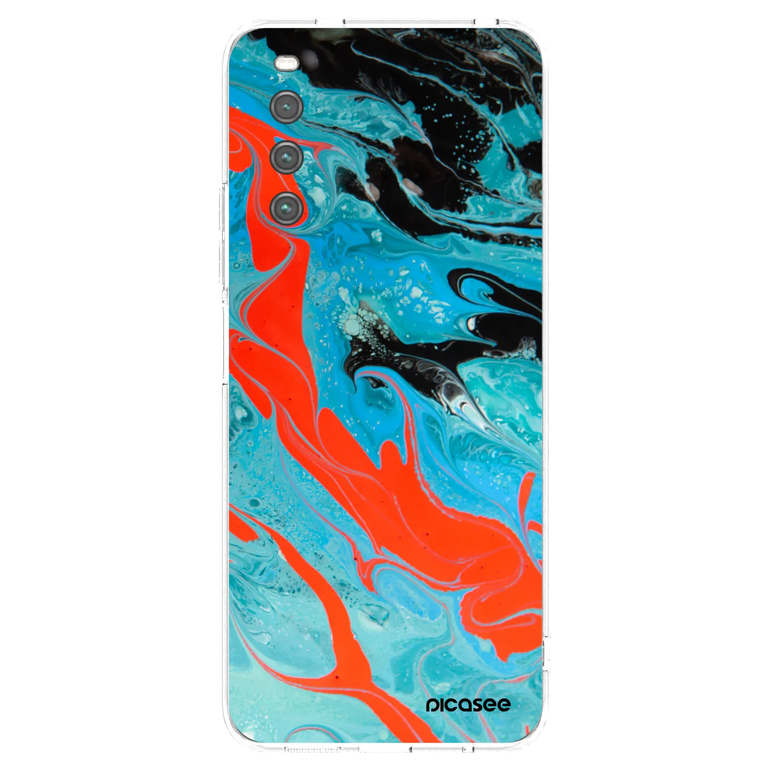 Picasee silikonski prozorni ovitek za Sony Xperia 10 IV 5G - Blue Magma