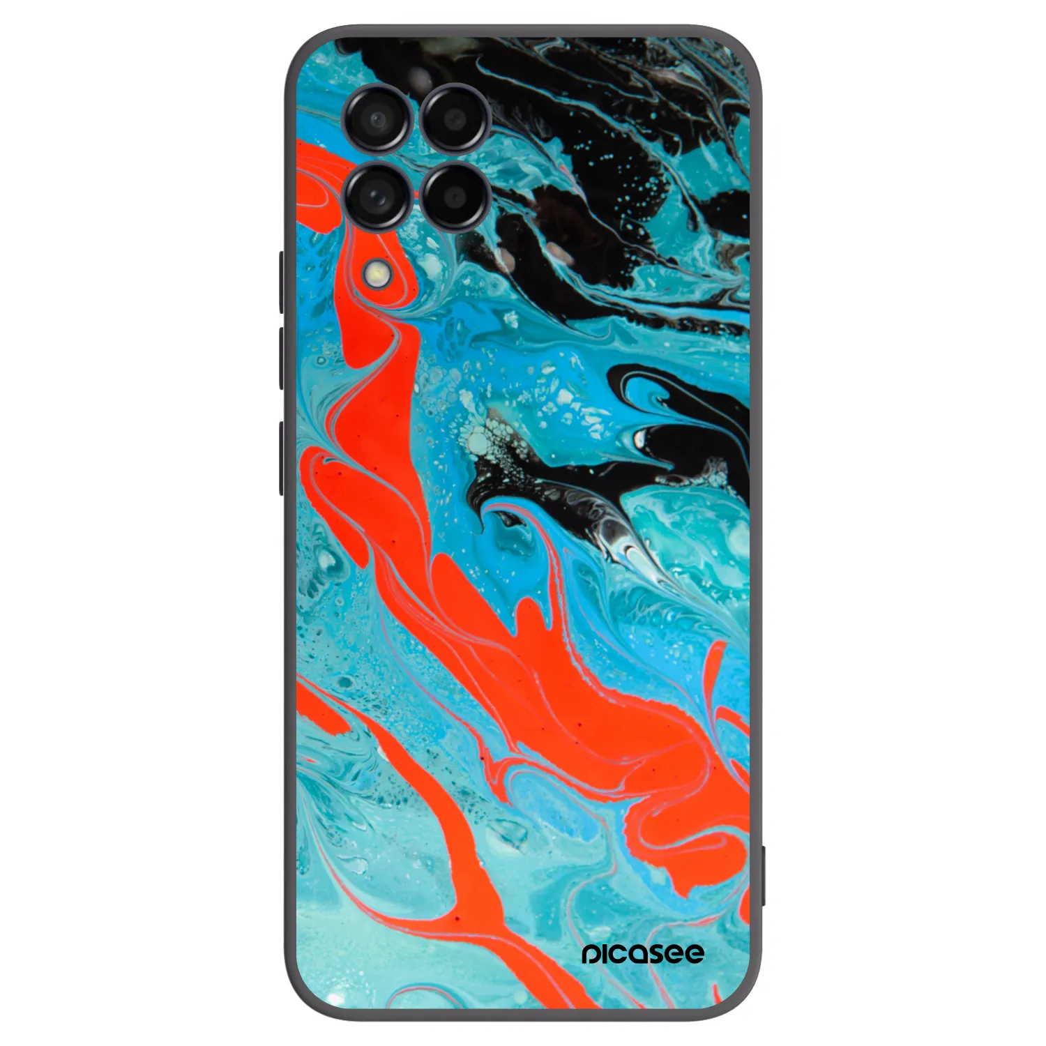 Picasee silikonski črni ovitek za Samsung Galaxy M53 5G - Blue Magma