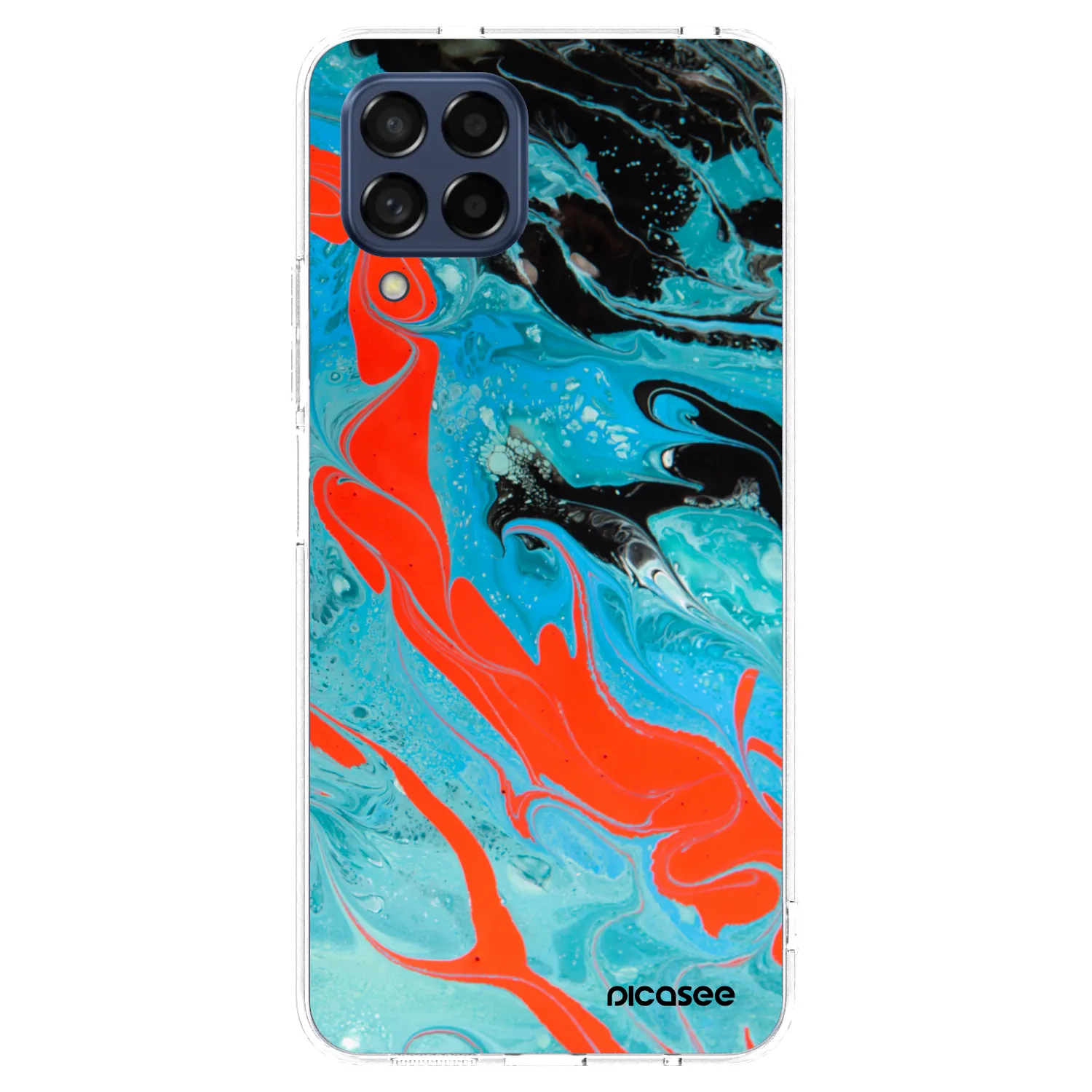 Picasee silikonski prozorni ovitek za Samsung Galaxy M53 5G - Blue Magma