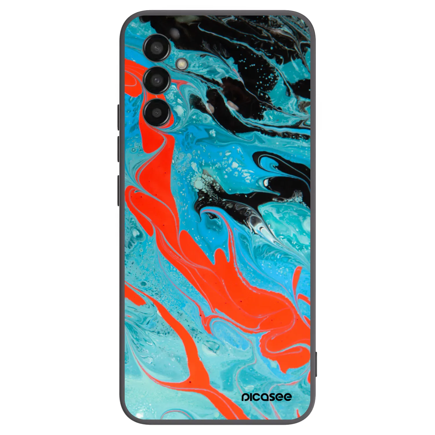 Picasee silikonski črni ovitek za Samsung Galaxy M13 M135F - Blue Magma