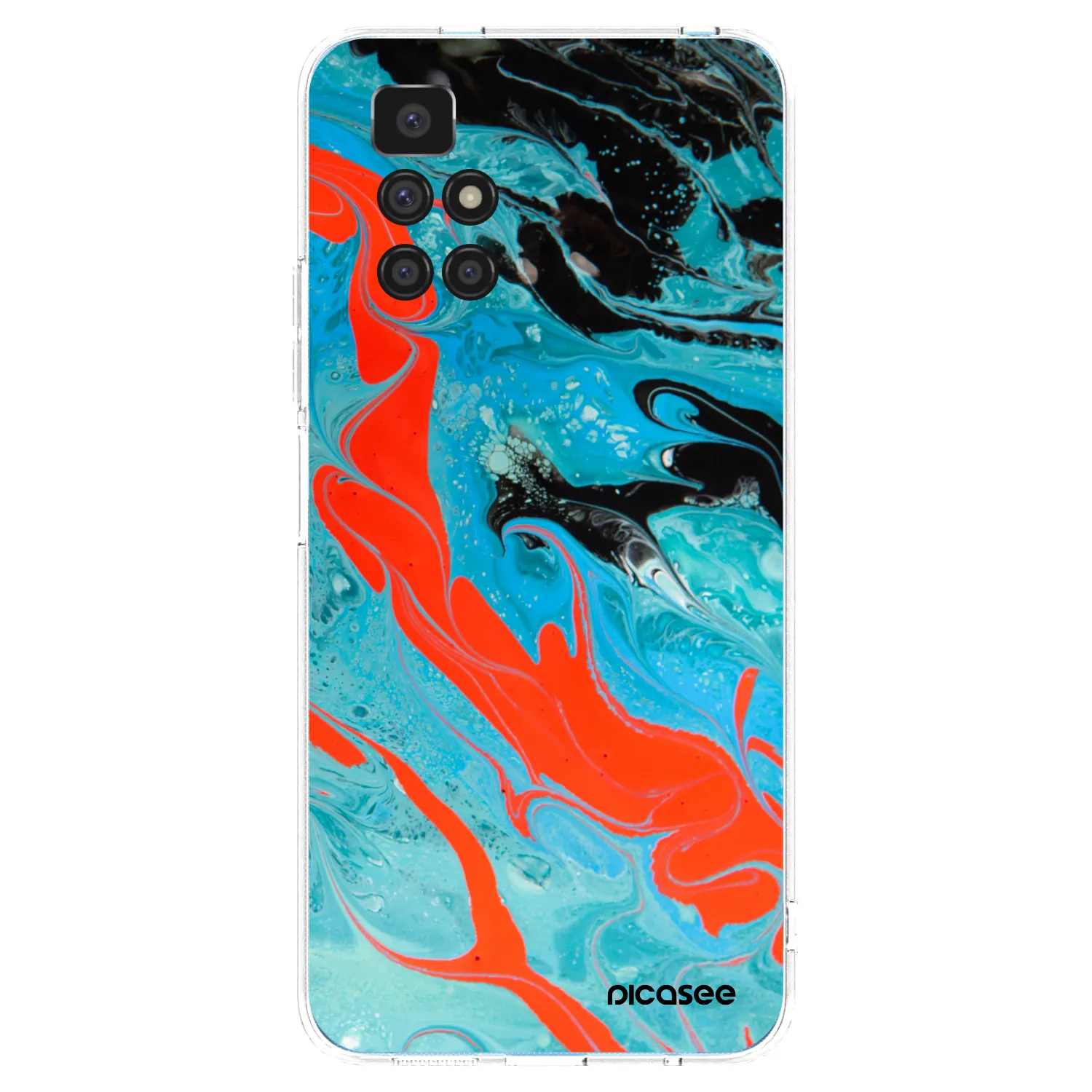Picasee silikonski prozorni ovitek za Xiaomi Redmi 10 (2022) - Blue Magma