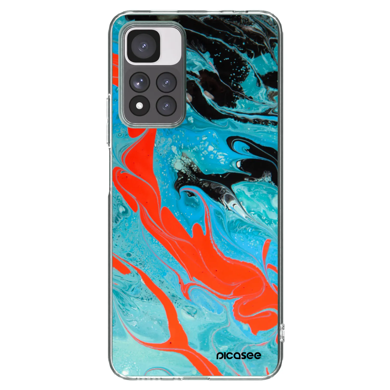 Picasee silikonski prozorni ovitek za Xiaomi Redmi Note 11 Pro+ 5G - Blue Magma