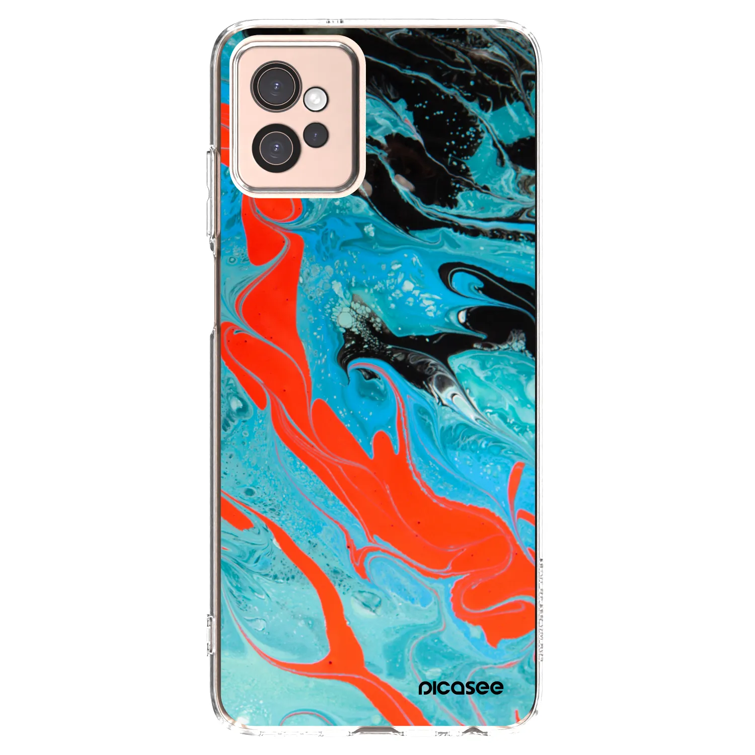 Picasee silikonski prozorni ovitek za Motorola Moto G32 - Blue Magma