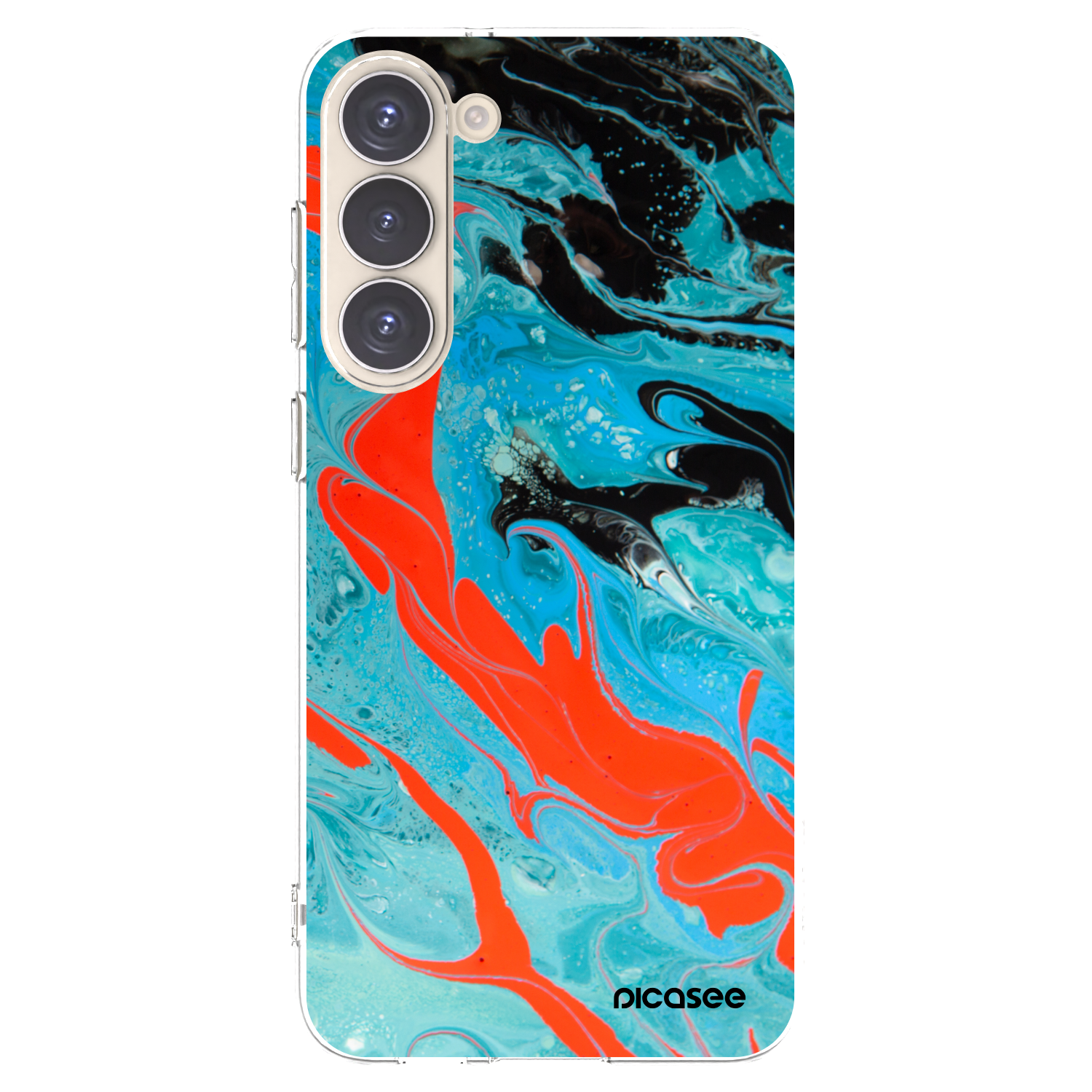 Picasee silikonski prozorni ovitek za Samsung Galaxy S23+ 5G - Blue Magma