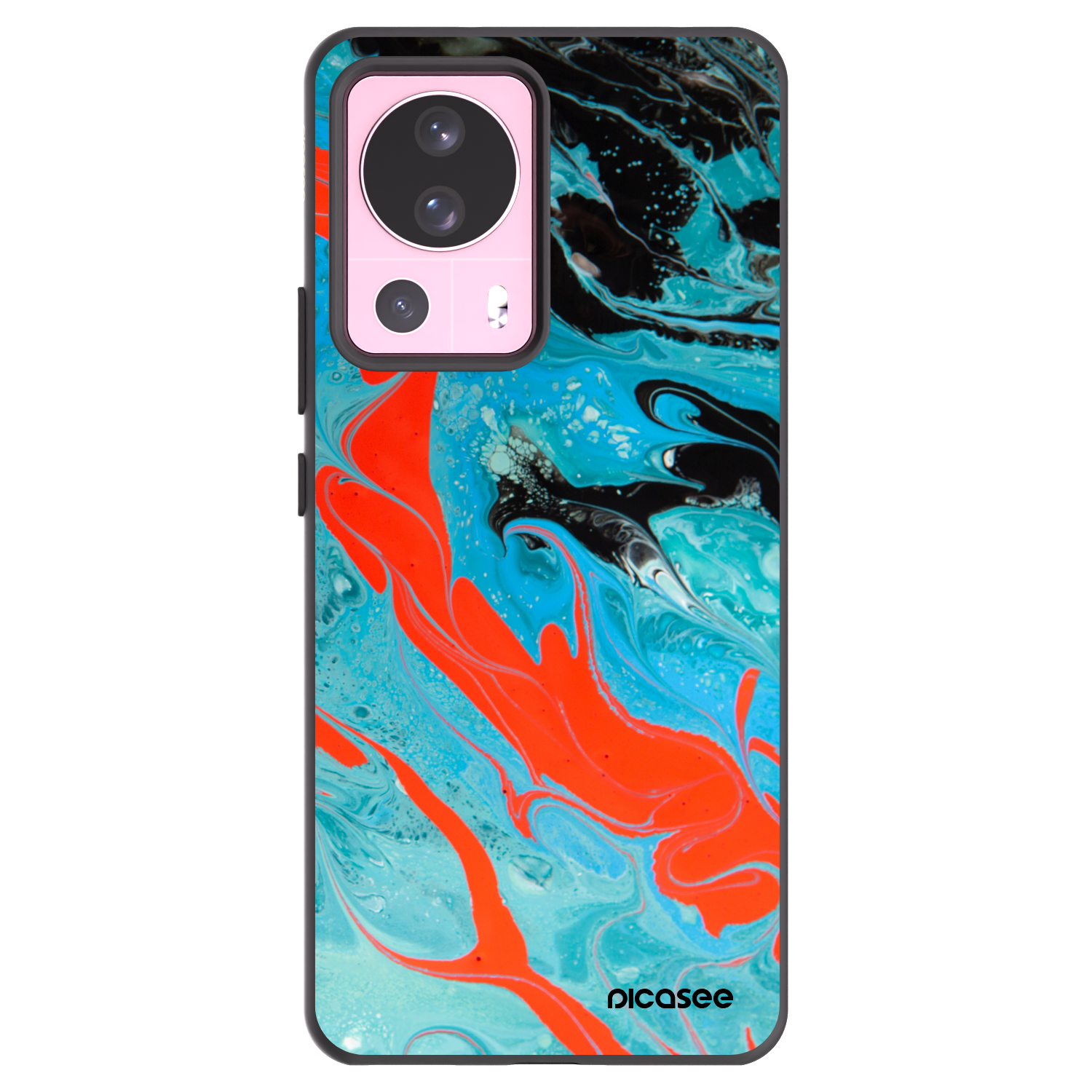 Picasee silikonski črni ovitek za Xiaomi 13 Lite - Blue Magma