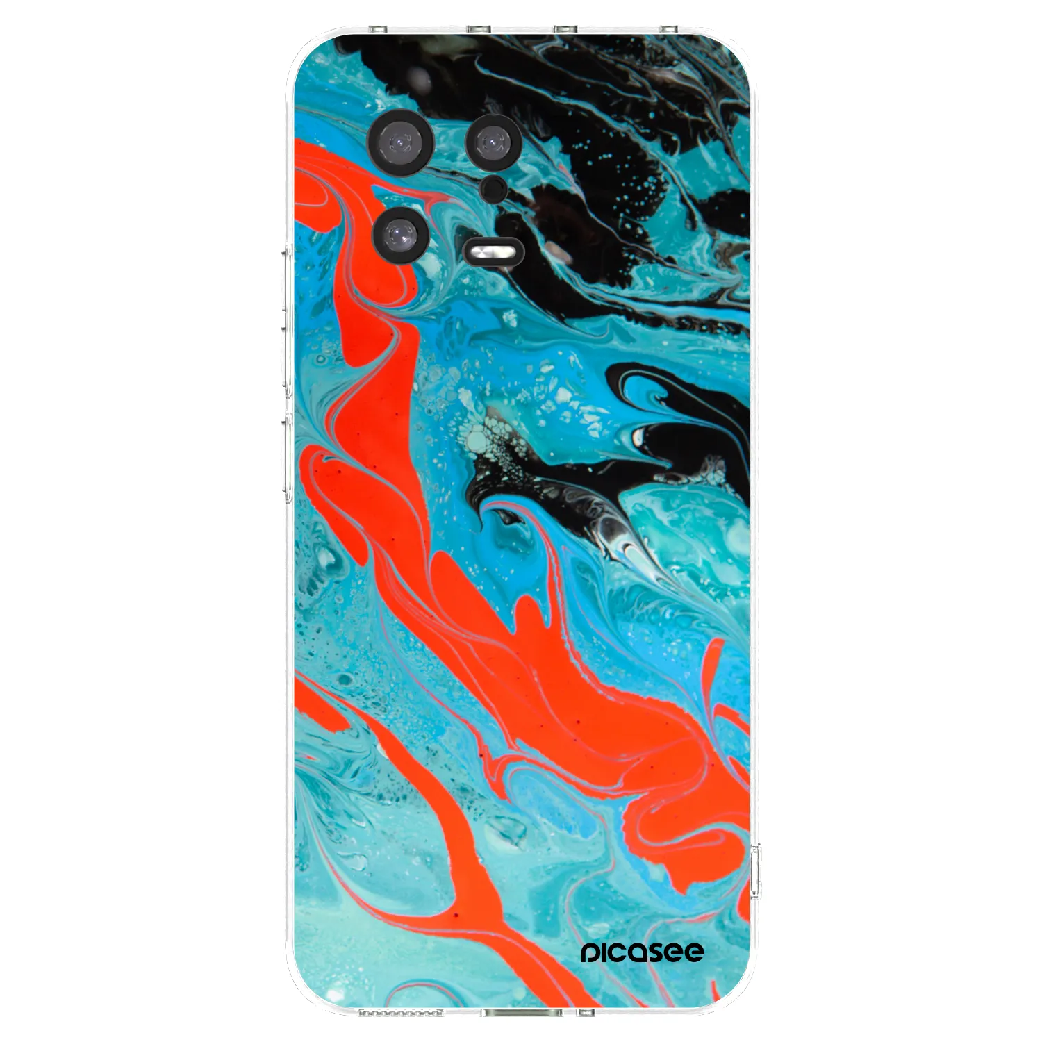 Picasee silikonski prozorni ovitek za Xiaomi 13 - Blue Magma