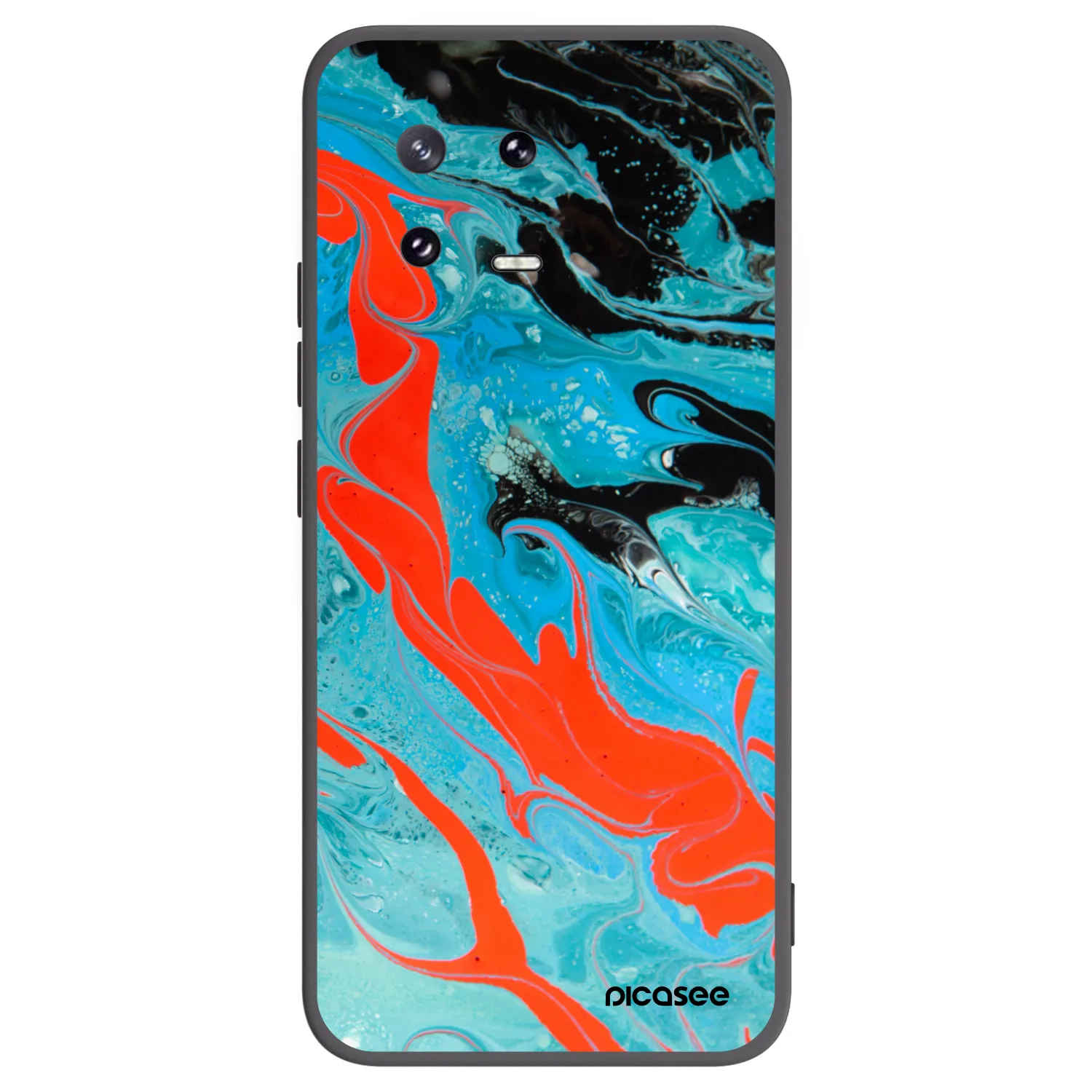 Picasee silikonski črni ovitek za Xiaomi 13 Pro - Blue Magma