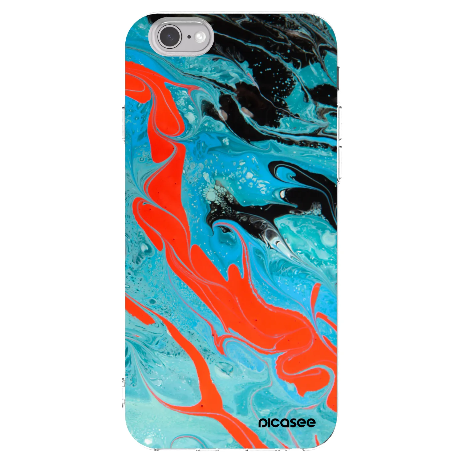 Picasee silikonski prozorni ovitek za Apple iPhone 6/6S - Blue Magma