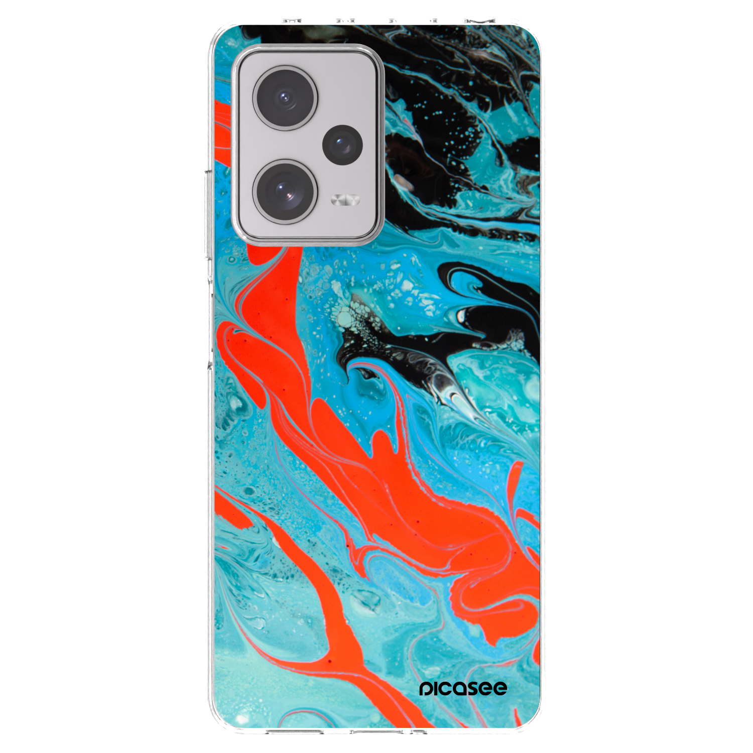 Picasee silikonski prozorni ovitek za Xiaomi Redmi Note 12 Pro+ 5G - Blue Magma