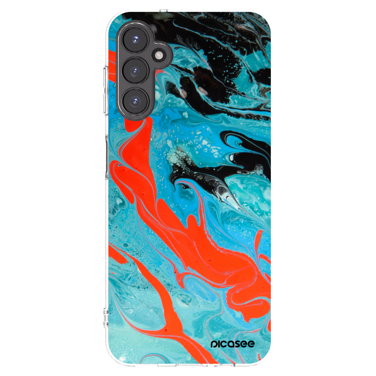 Picasee silikonski prozorni ovitek za Samsung Galaxy A14 4G A145R - Blue Magma