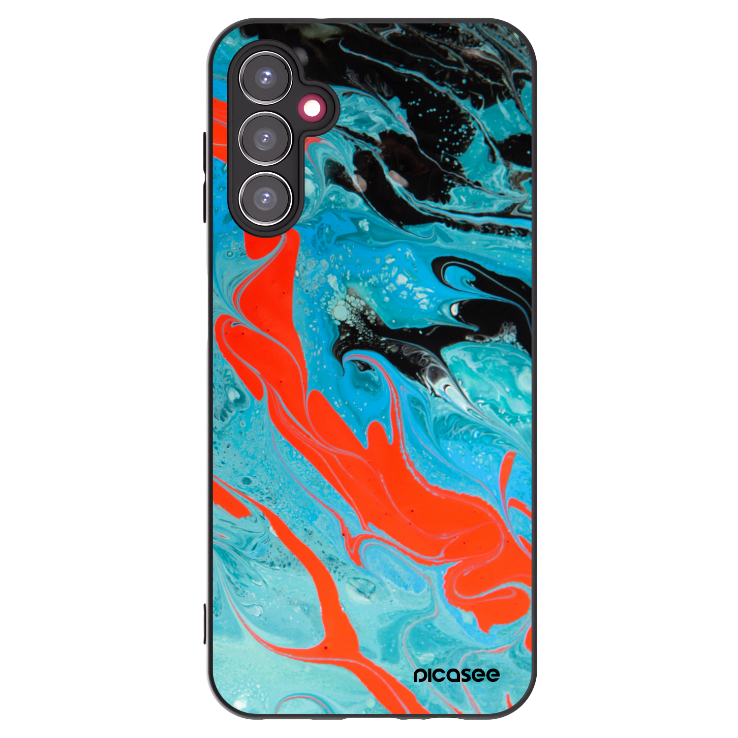 Picasee silikonski črni ovitek za Samsung Galaxy A14 5G A146P - Blue Magma