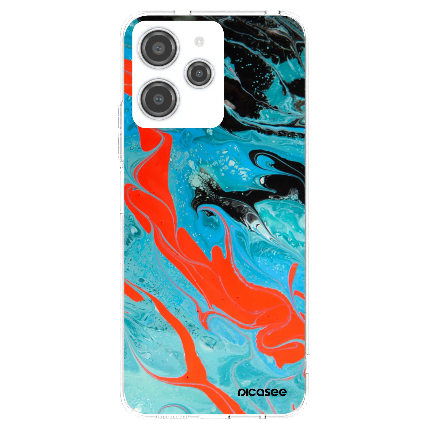 Picasee silikonski prozorni ovitek za Xiaomi Redmi 12 4G - Blue Magma