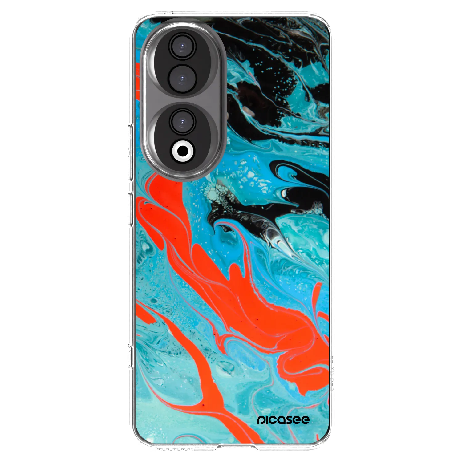 Picasee silikonski prozorni ovitek za Honor 90 5G - Blue Magma