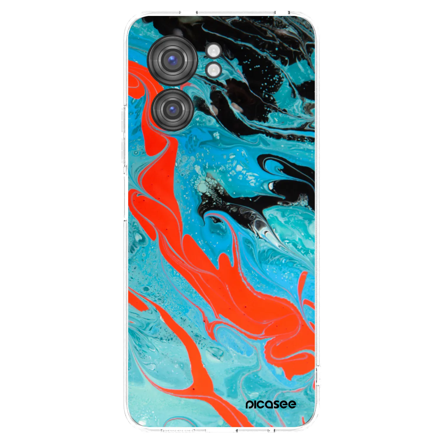 Picasee silikonski prozorni ovitek za Motorola Edge 40 - Blue Magma