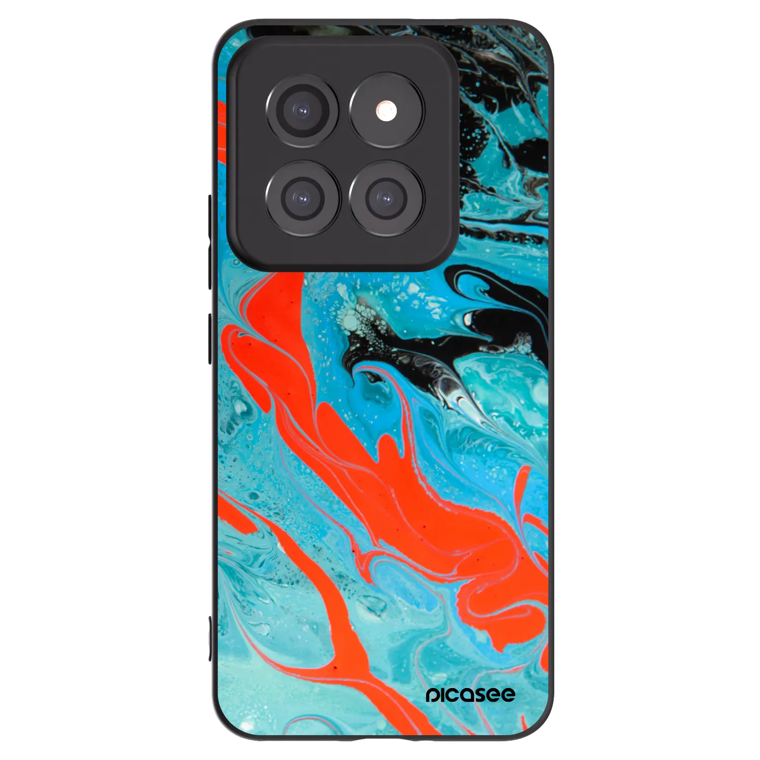 Picasee silikonski črni ovitek za Xiaomi 14 Pro - Blue Magma