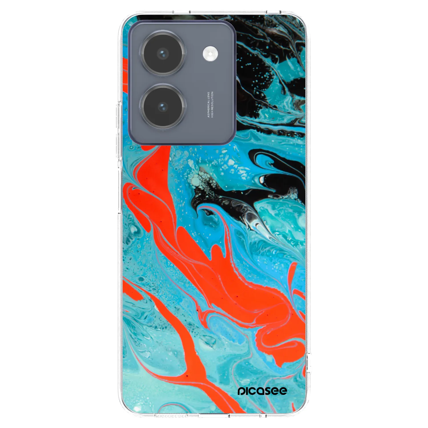 Picasee silikonski prozorni ovitek za Vivo Y36 4G - Blue Magma