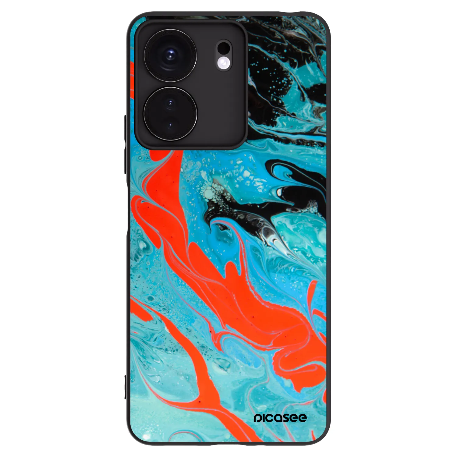 Picasee silikonski črni ovitek za Xiaomi Redmi 13C 4G - Blue Magma