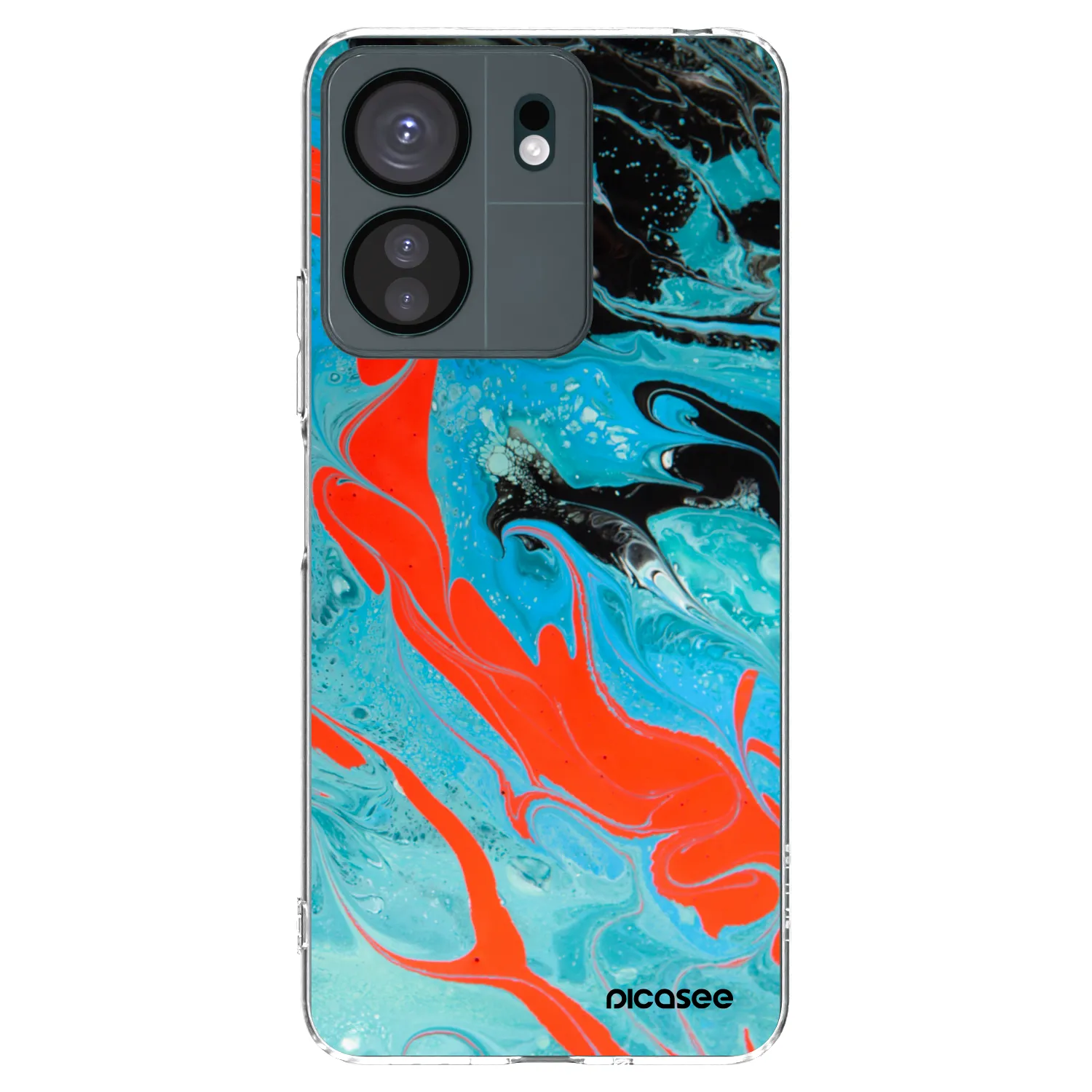 Picasee silikonski prozorni ovitek za Xiaomi Redmi 13C 4G - Blue Magma