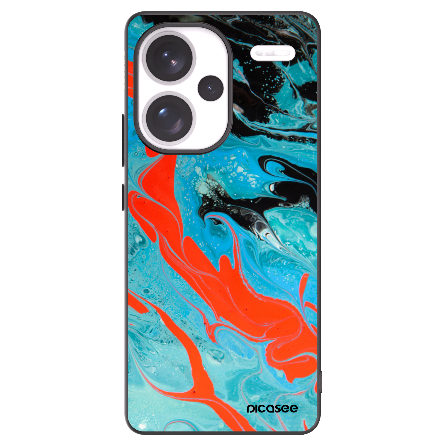 Picasee silikonski črni ovitek za Xiaomi Redmi Note 13 Pro+ 5G - Blue Magma