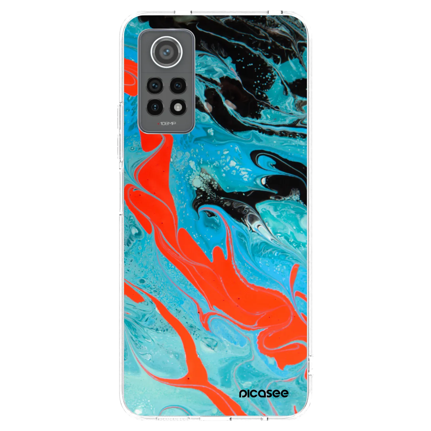 Picasee silikonski prozorni ovitek za Xiaomi Redmi Note 12 Pro 4G - Blue Magma