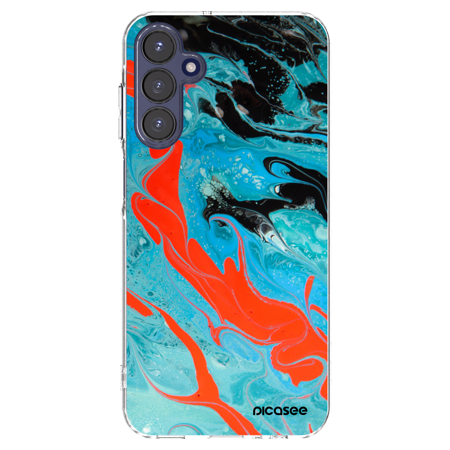 Picasee silikonski prozorni ovitek za Samsung Galaxy A15 A155F 4G - Blue Magma