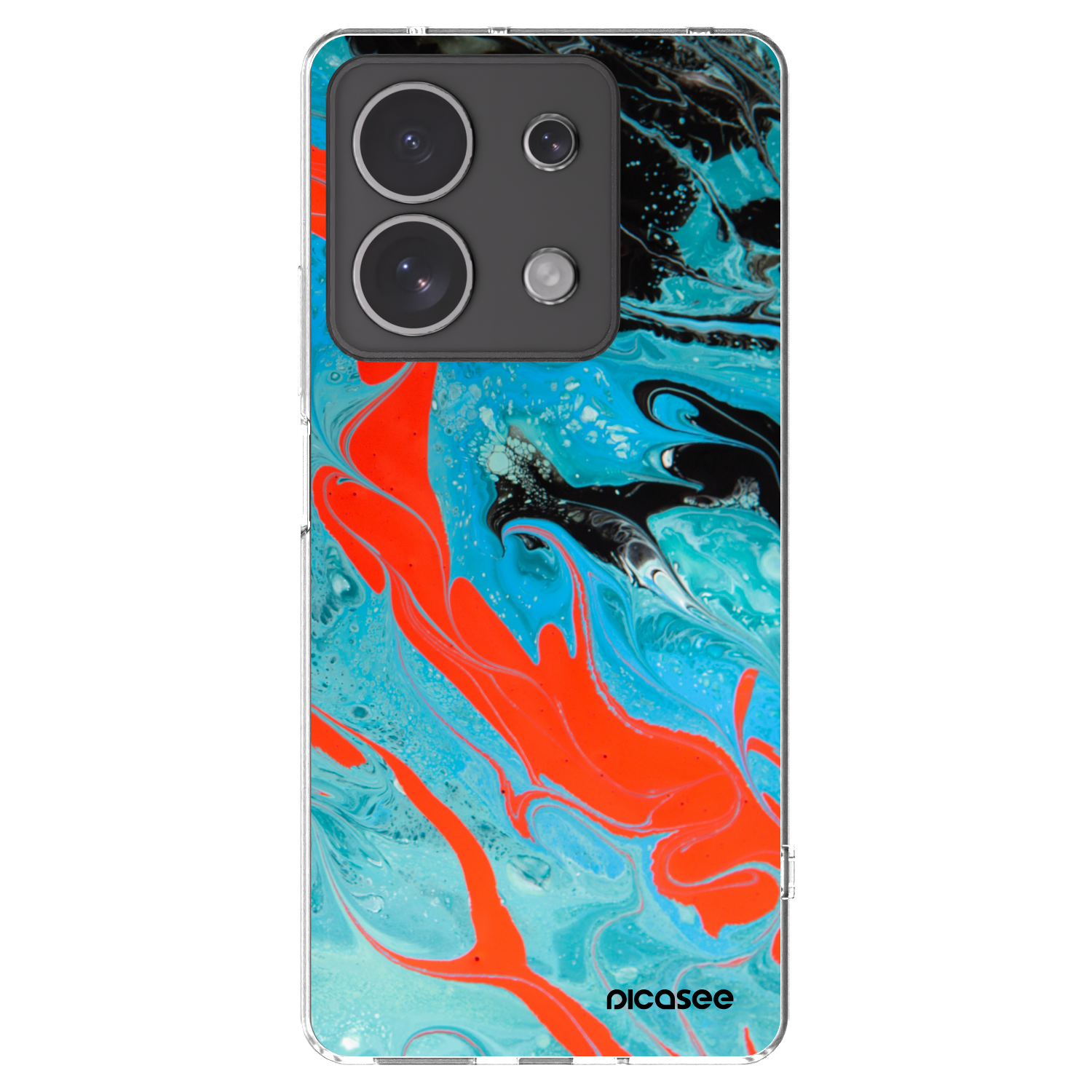 Picasee silikonski prozorni ovitek za Xiaomi Redmi Note 13 4G - Blue Magma