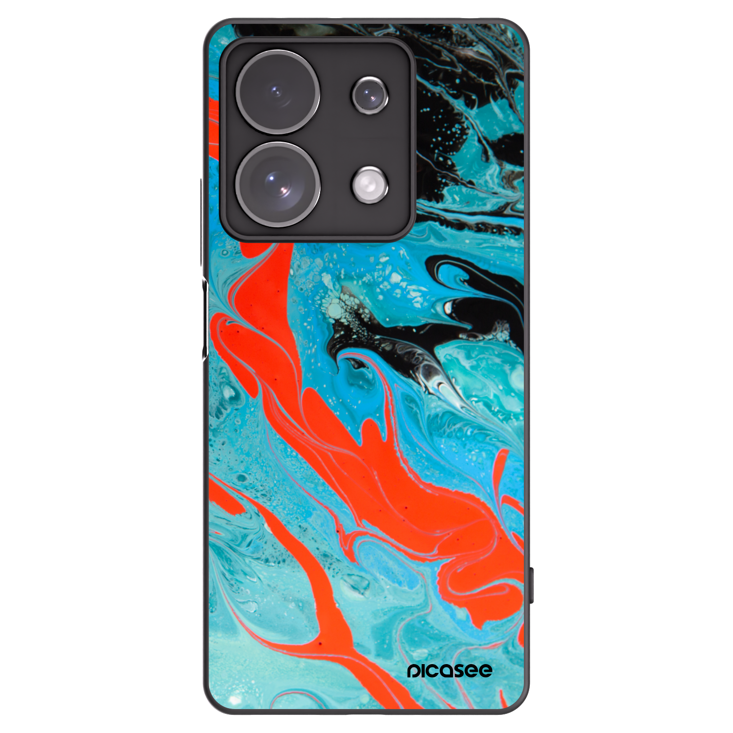 Picasee silikonski črni ovitek za Xiaomi Redmi Note 13 Pro 4G - Blue Magma